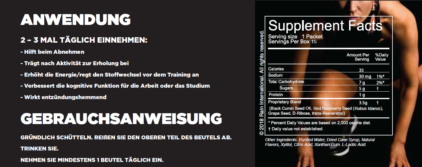 Anwendung und Gebrauchsanweisung von Rain Soul RED Anwendung und Gebrauchsanweisung von Rain Soul RED