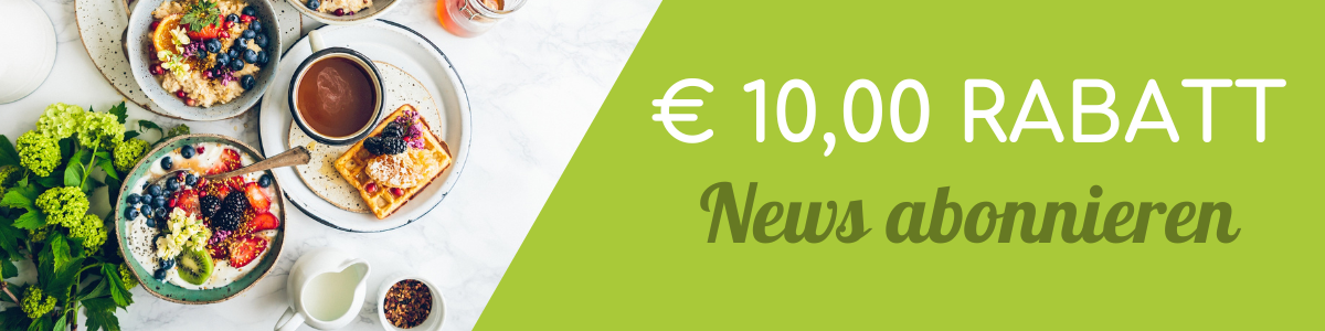 Newsletter Anmeldung - €10 Rabatt - LebensForm Shop